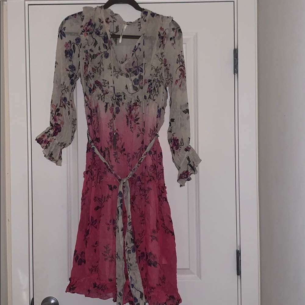 Floral Anthropologie dress, brand new, midi length